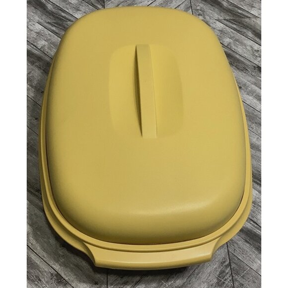 2 Vintage Tupperware Gold Microwave Steamer 3-Piece Sets #1274 - Picture 8 of 8